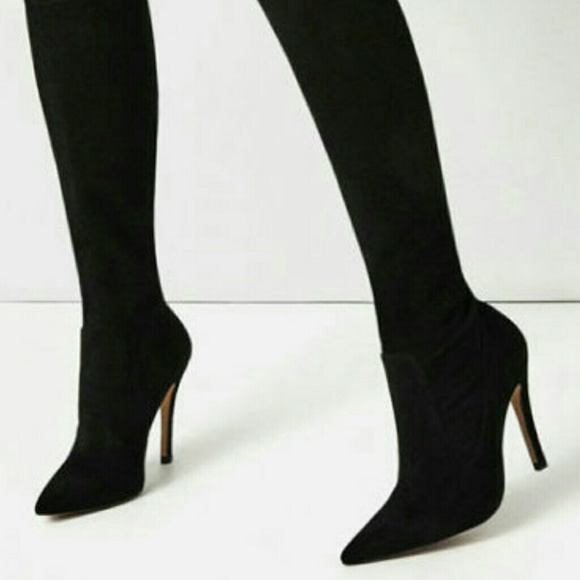 ZARA 100% LEATHER  HIGH HEEL KNEE BOOT BRAND NEW WITH TAGS - Picture 2 of 8